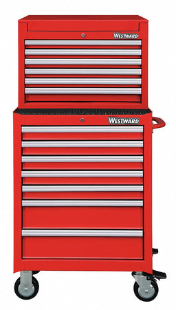 ChestandCabinet PwdrCt Red 13Drawers