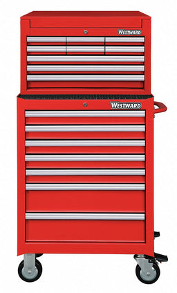 ChestandCabinet PwdrCt Red 16Drawers