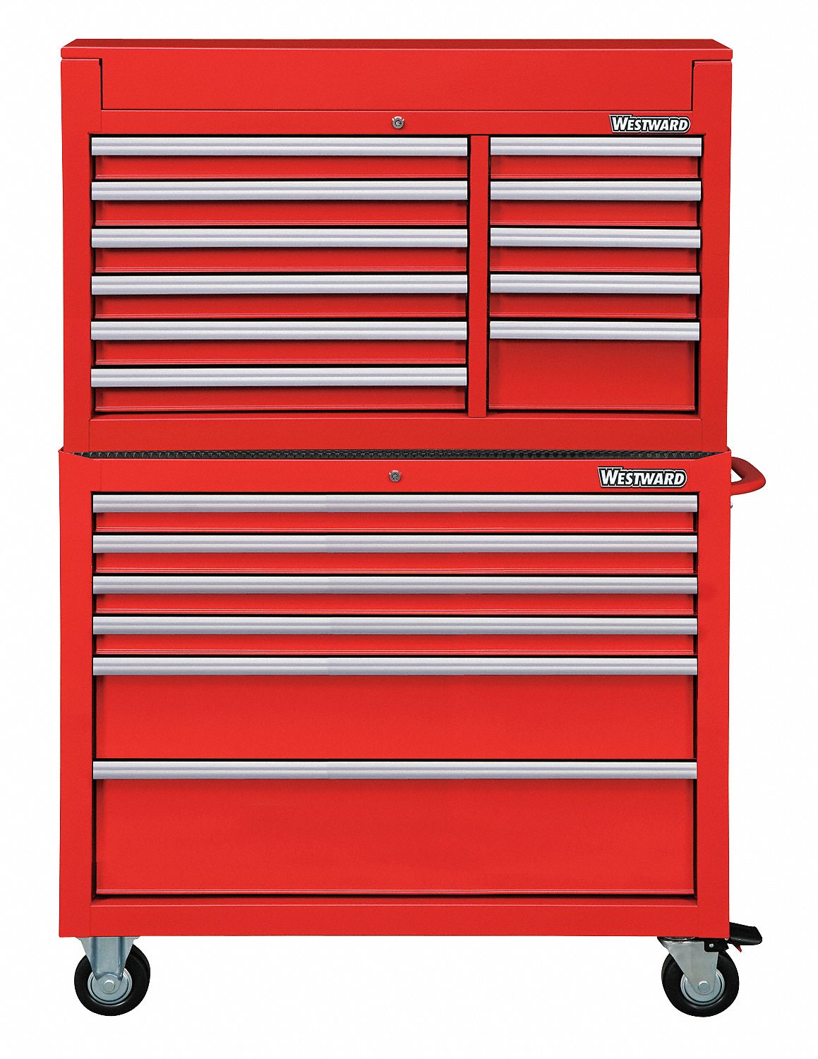 ChestandCabinet PwdrCt Red 17Drawers