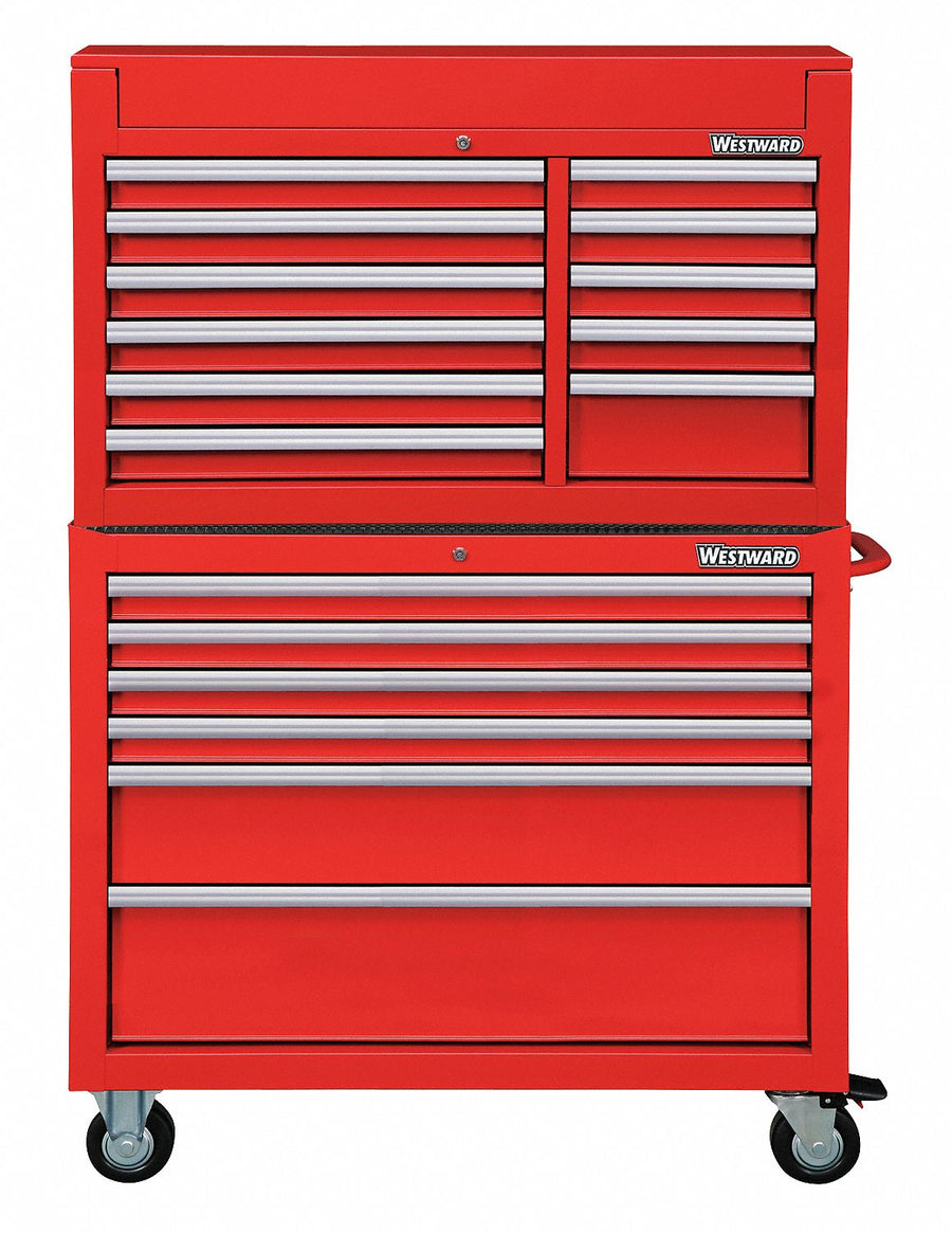 ChestandCabinet PwdrCt Red 17Drawers