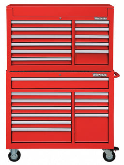 ChestandCabinet PwdrCt Red 22Drawers