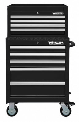 ChestandCabinet PwdrCt Black 9Drawers