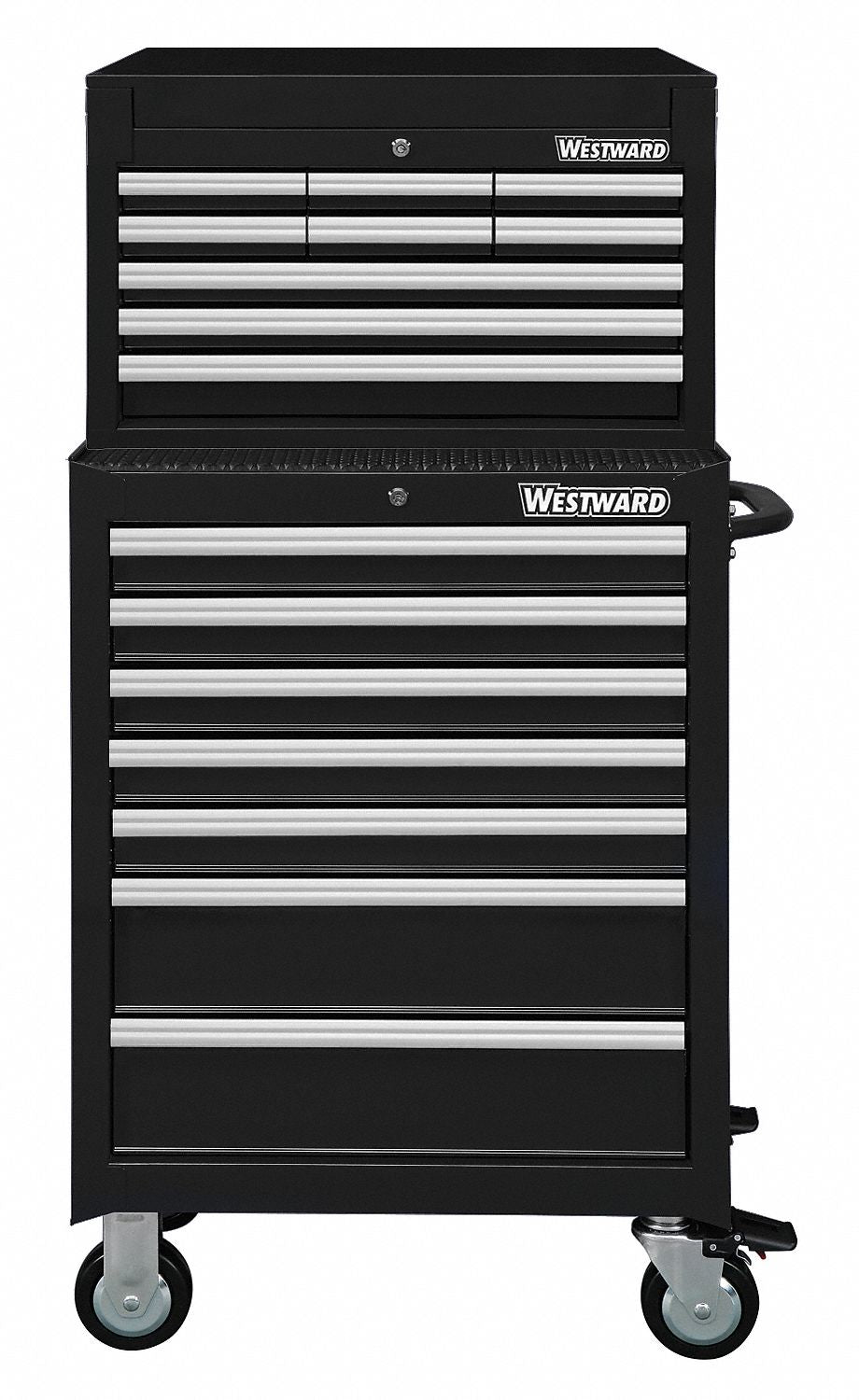 ChestandCabinet PwdrCt Black 16Drawers
