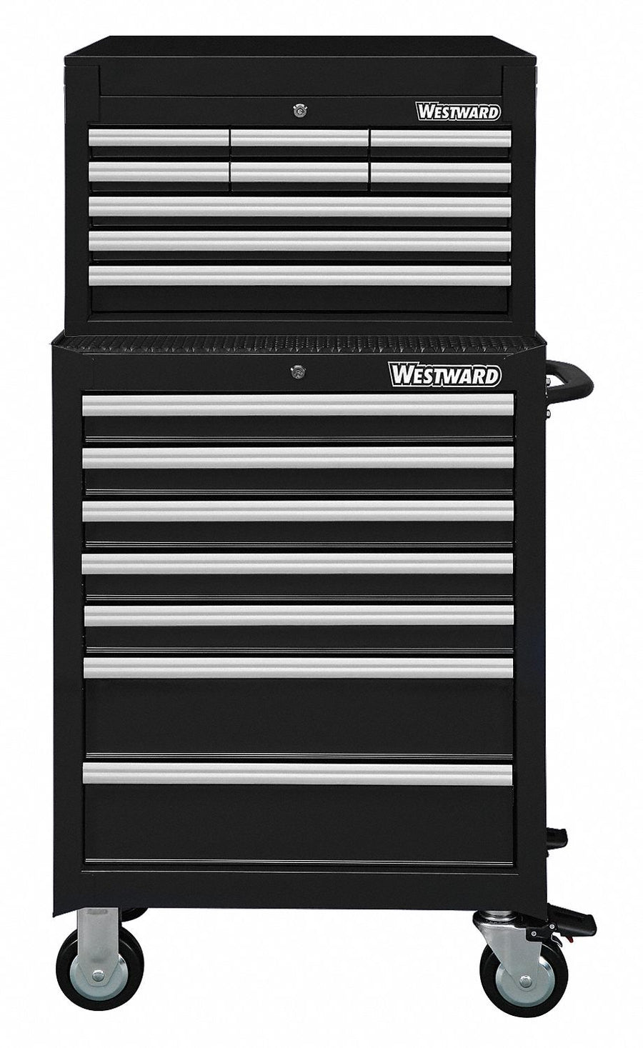 ChestandCabinet PwdrCt Black 16Drawers