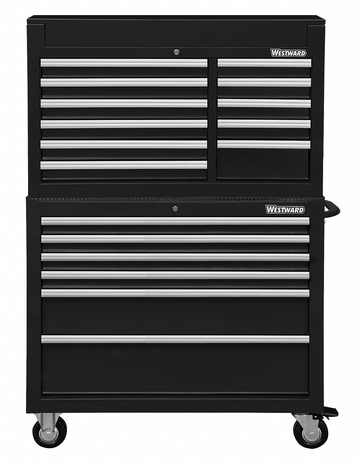 ChestandCabinet PwdrCt Black 17Drawers