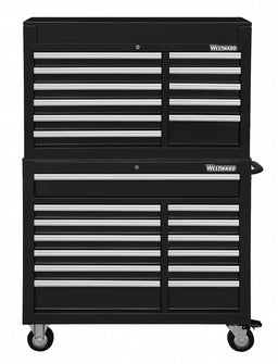 ChestandCabinet PwdrCt Black 24Drawers