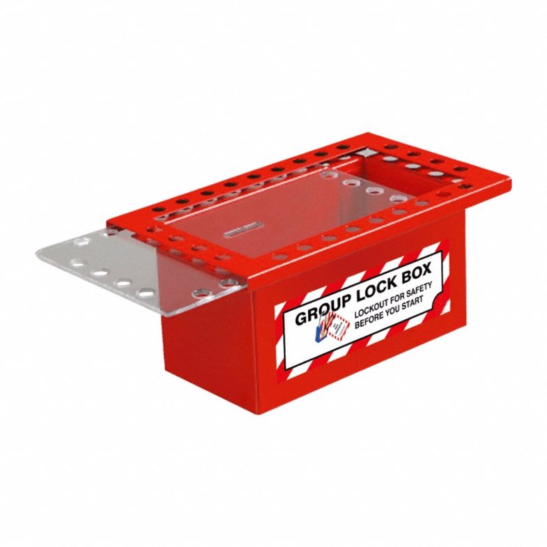 Group Lockout Box Red 5-1/2 x4-1/4