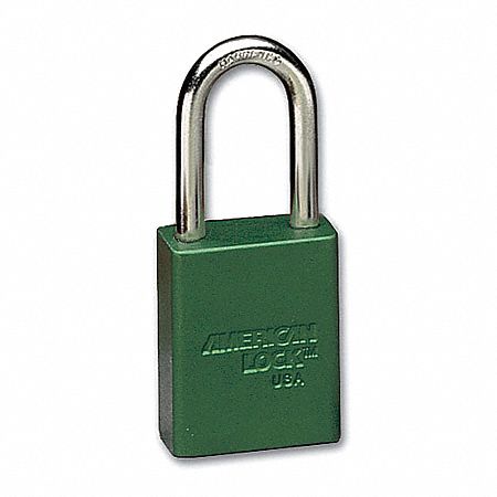 E7787 Lockout Padlock KA Green 1-7/8 H PK12