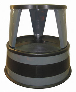 Office Step Stool 14-1/2in H 350lb Slate