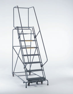 Safety Rolling Ladder Steel 80 In.H