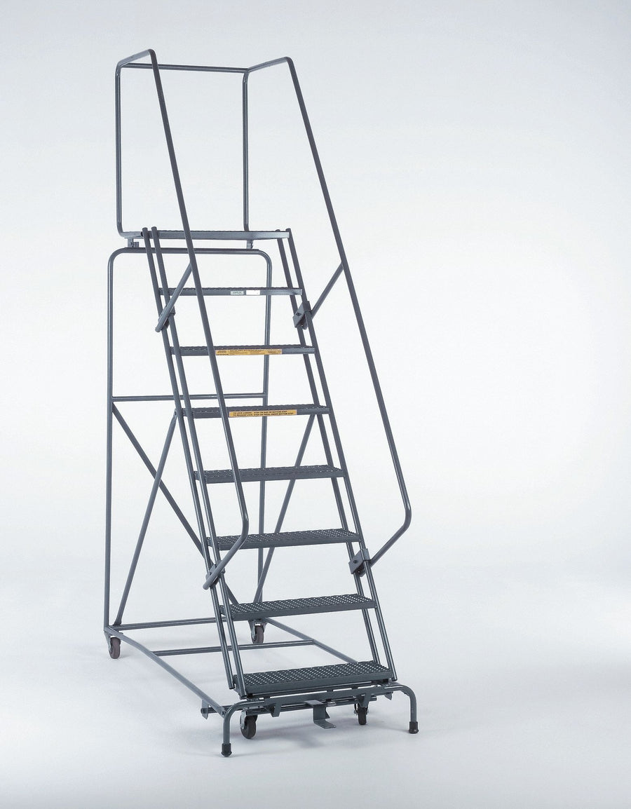 Safety Rolling Ladder Steel 90 In.H
