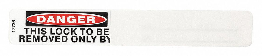 Padlock Label 3/4 inx5 in PK25