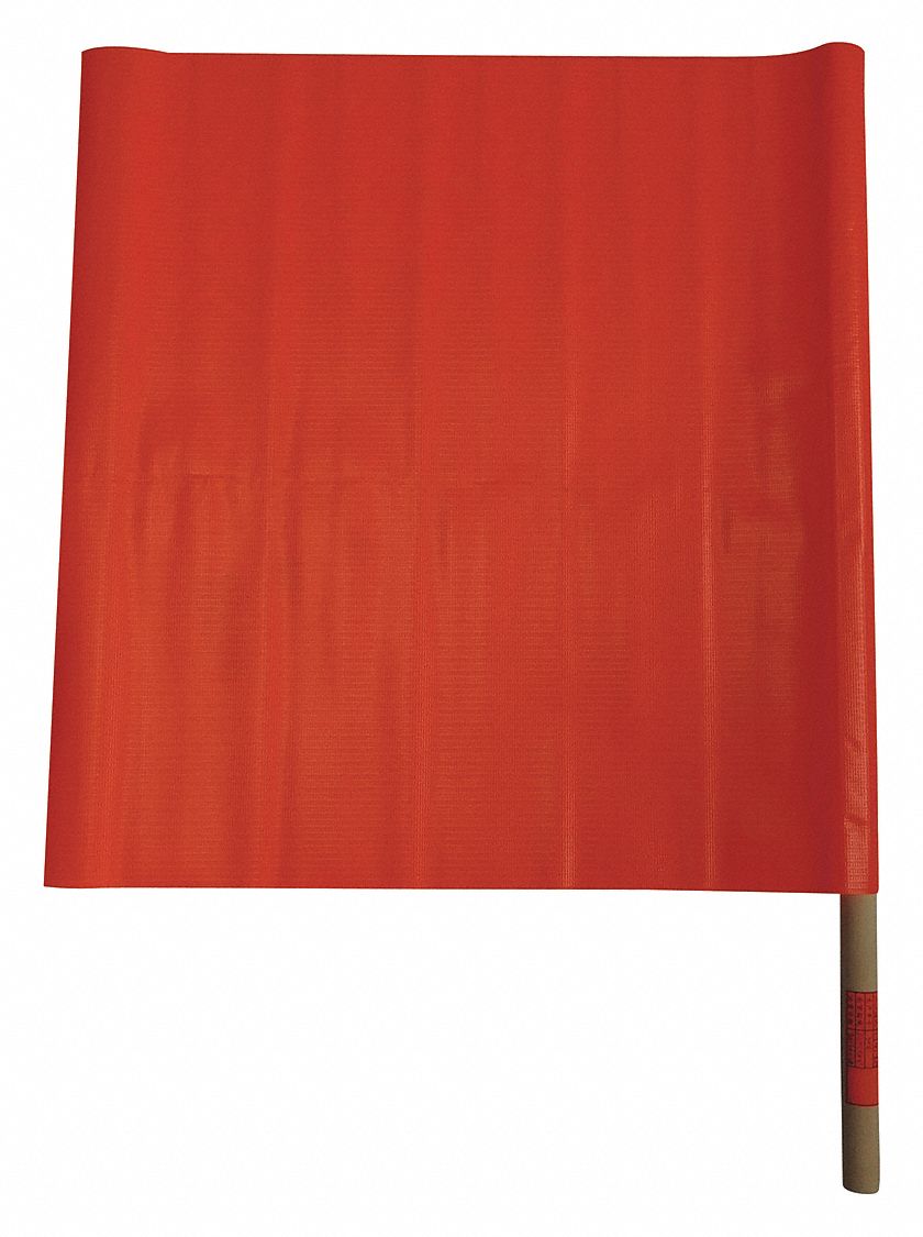 Handheld Warning Flag Hi-Vis Orange