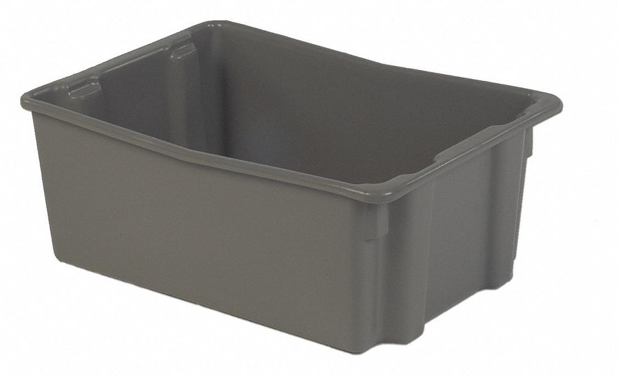 Stk and Nest Ctr Gray Solid Polyethylene
