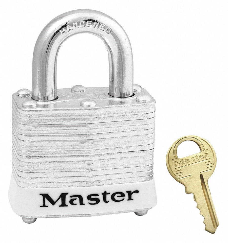 F0076 Lockout Padlock KA White 1-1/4 H