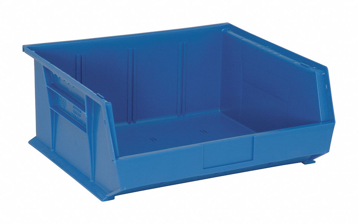 F0607 Hang and Stack Bin Blue PP 7 in