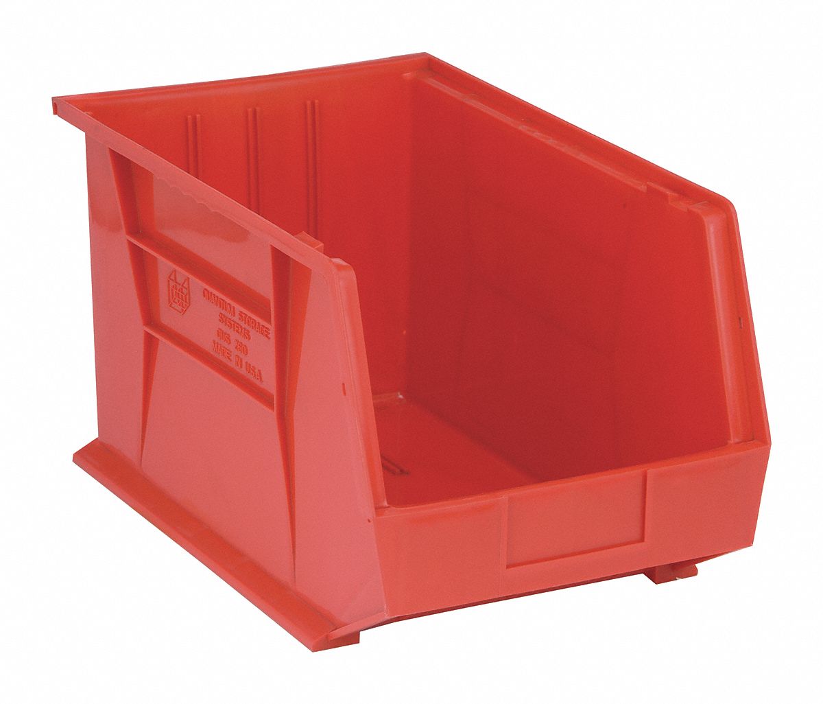 F0609 Hang and Stack Bin Red PP 10 in