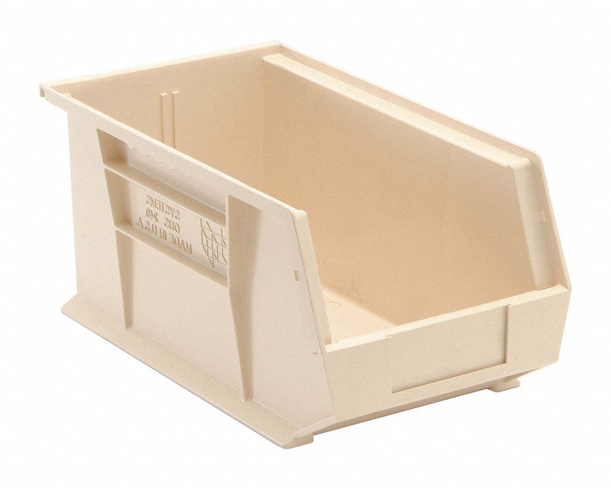 F0605 Hang and Stack Bin Ivory PP 7 in