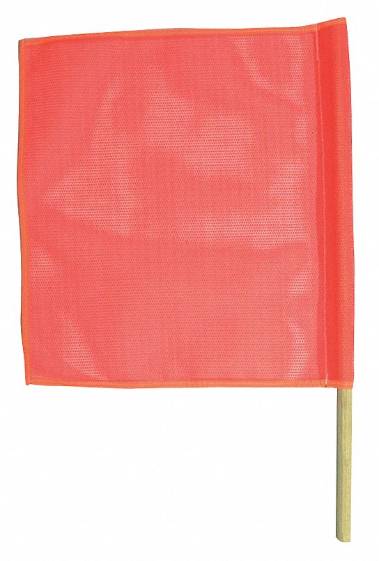 Handheld Warning Flag Hi-Vis Orange