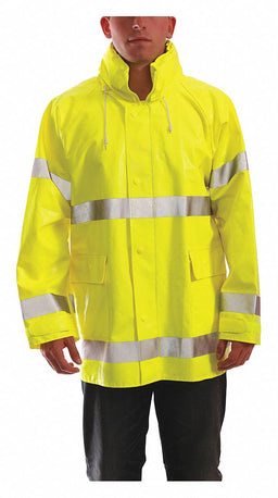 F0797 Flame Resist Rain Jacket Yellow/Green M