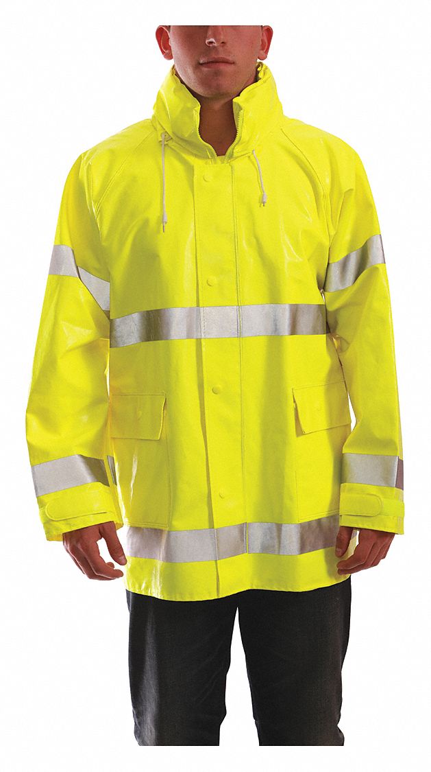F0797 Flame Resist Rain Jacket Yellow/Green M