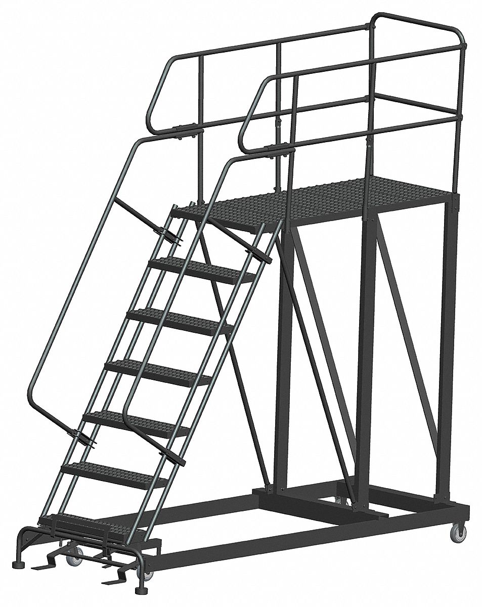 Roll Work Platform Steel Single 70 In.H