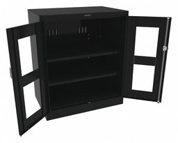 Storage Cabinet 42 x36 x24 Black 2Shlv