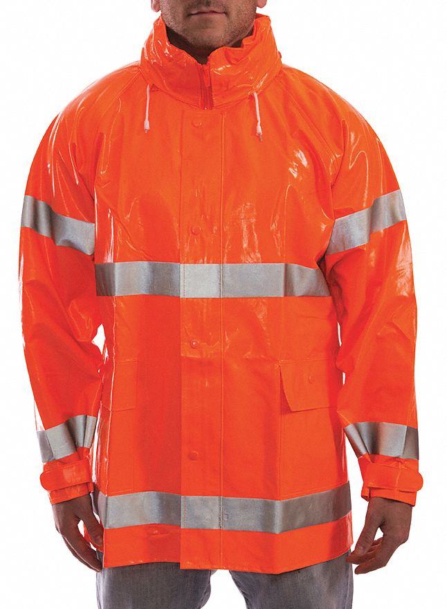 E1823 Flame Resistant Rain Jacket Orange 2XL