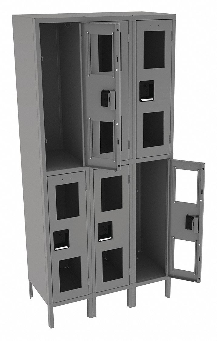 Wrdrb Lckr 2x3Lckr Gray 78 x36 x18 Assm
