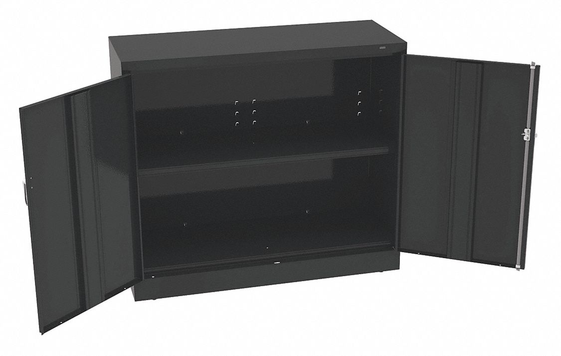 Storage Cabinet 42 x48 x18 Black 2Shlv