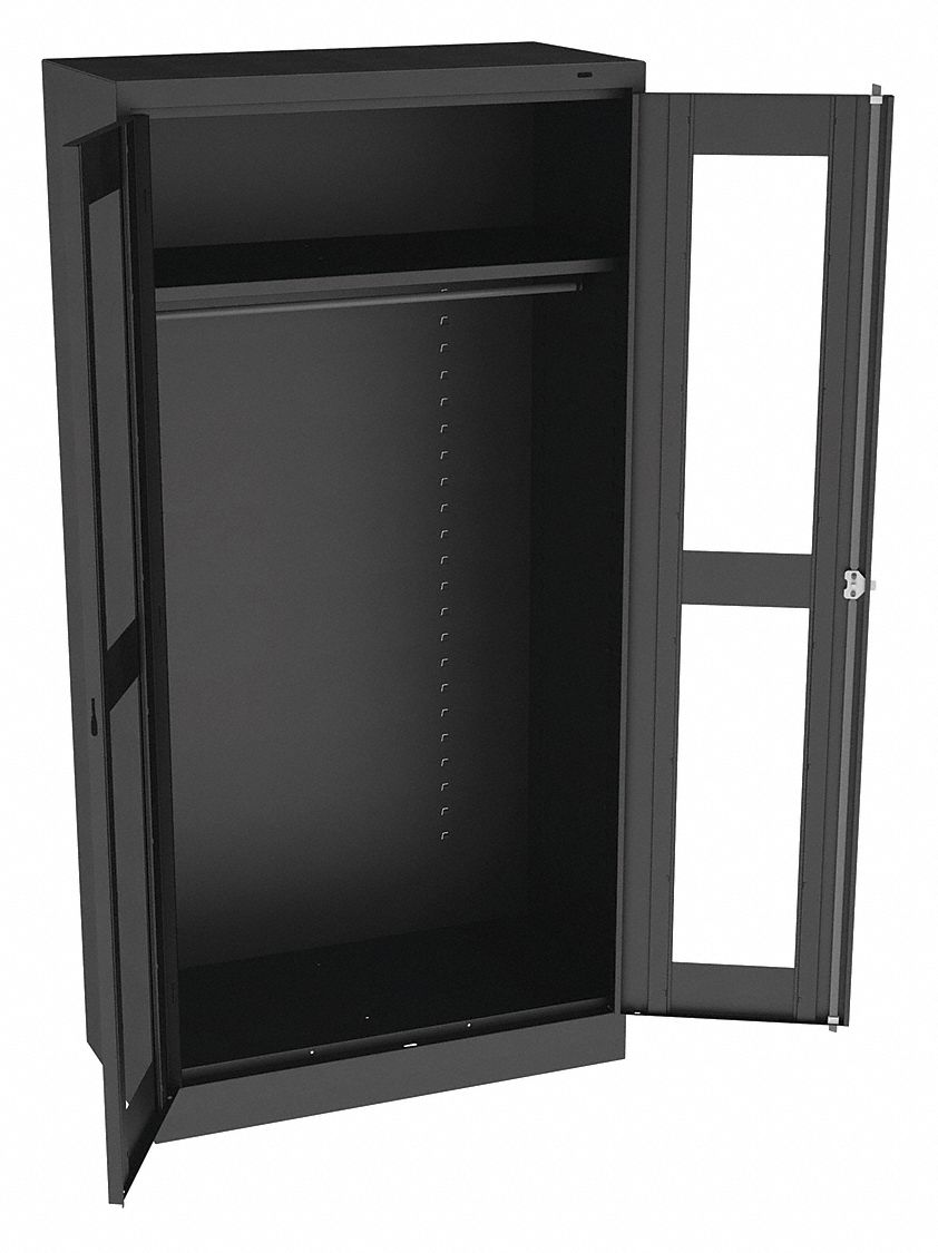 E4463 Storage Cabinet 72 x36 x24 Black 4Shlv