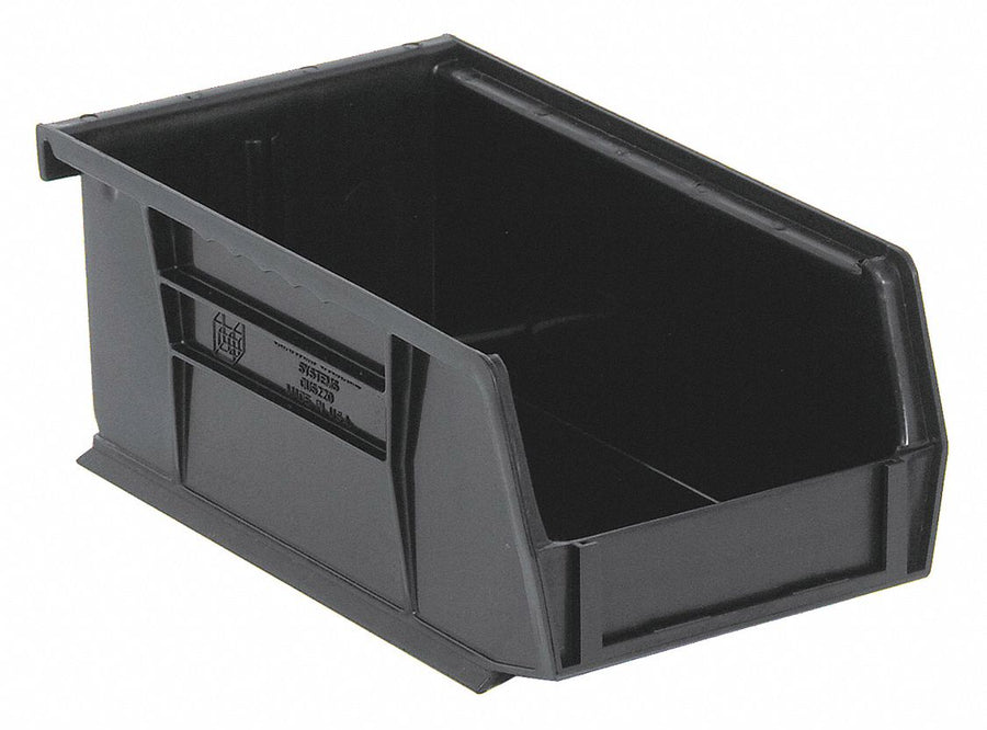 F0599 Hang and Stack Bin Black PP 3 in
