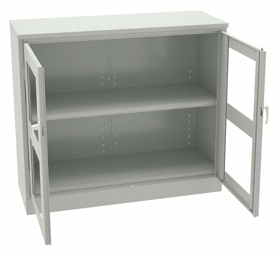 Storage Cabinet 42 x48 x18 LtGry 2Shlv