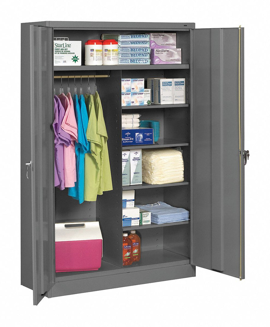Storage Cabinet 78 x48 x24 MdGry 5Shlv