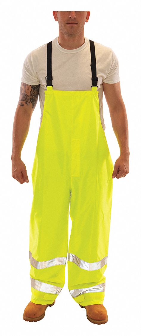 Rain Bib Overall Class E Ylw/Grn 2XL
