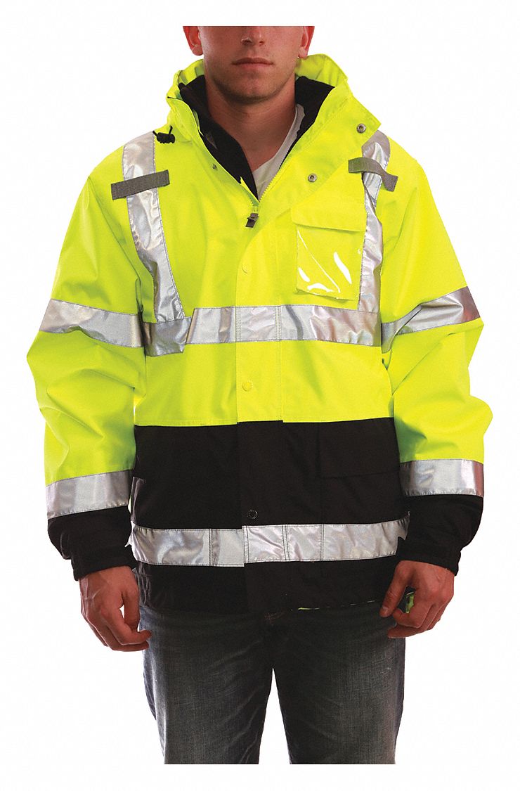 Rain Jacket Class 3 Type P Ylw/Grn M