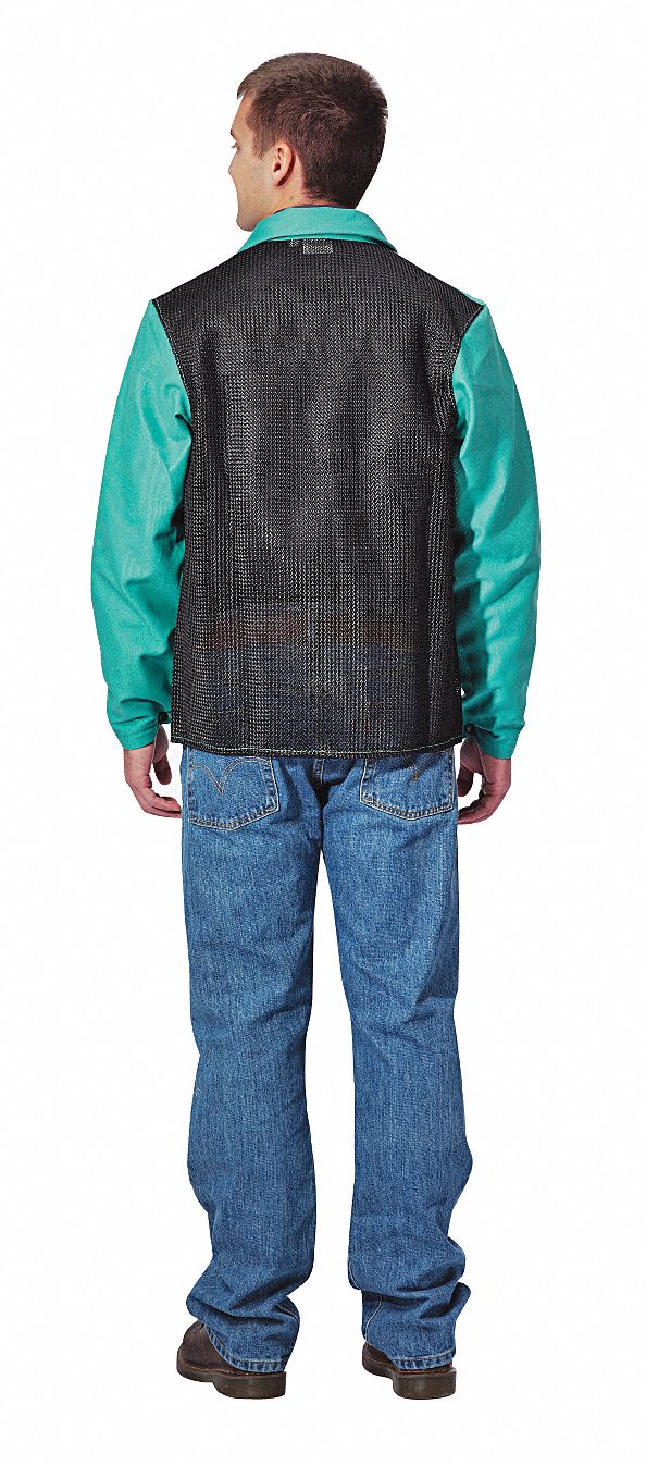 FR Welding Jacket Green Cane Back L