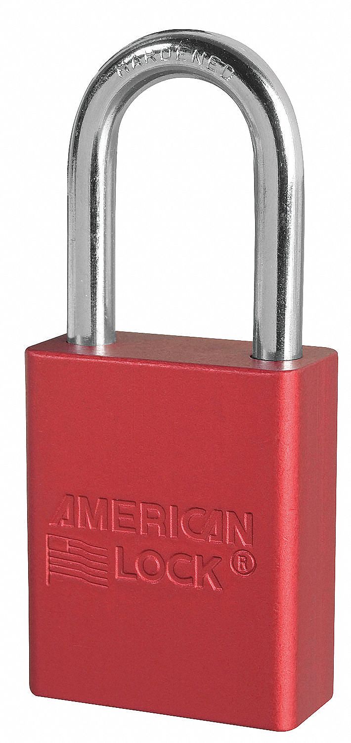 E7785 Lockout Padlock KA Red 1-7/8 H PK3
