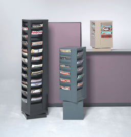 Rotating Literature Rack 60 7/8 H Black