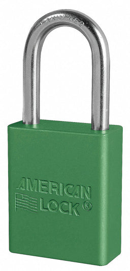 E7785 Lockout Padlock KA Green 1-7/8 H PK3