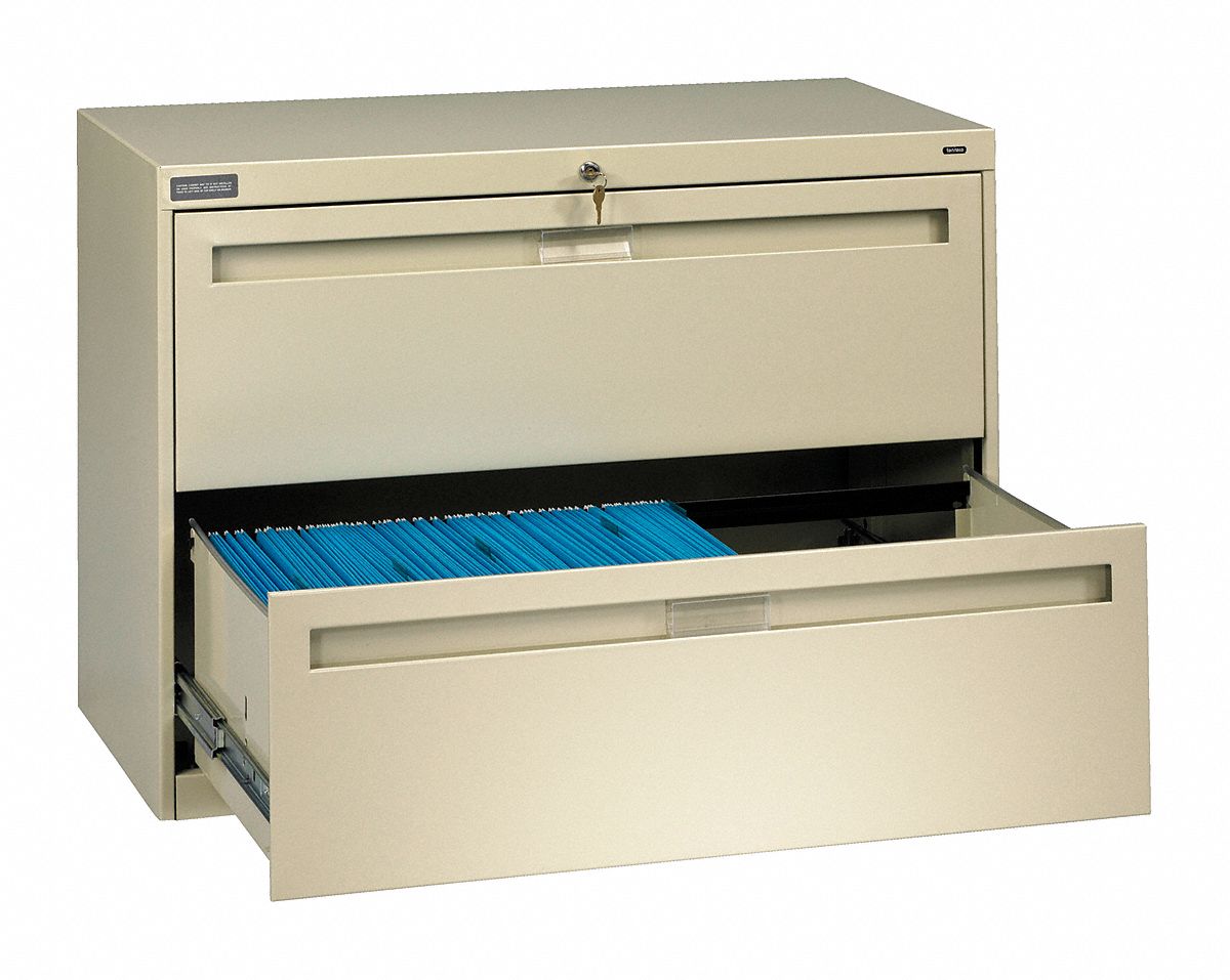 Lateral File Cabinet Champagne/Putty
