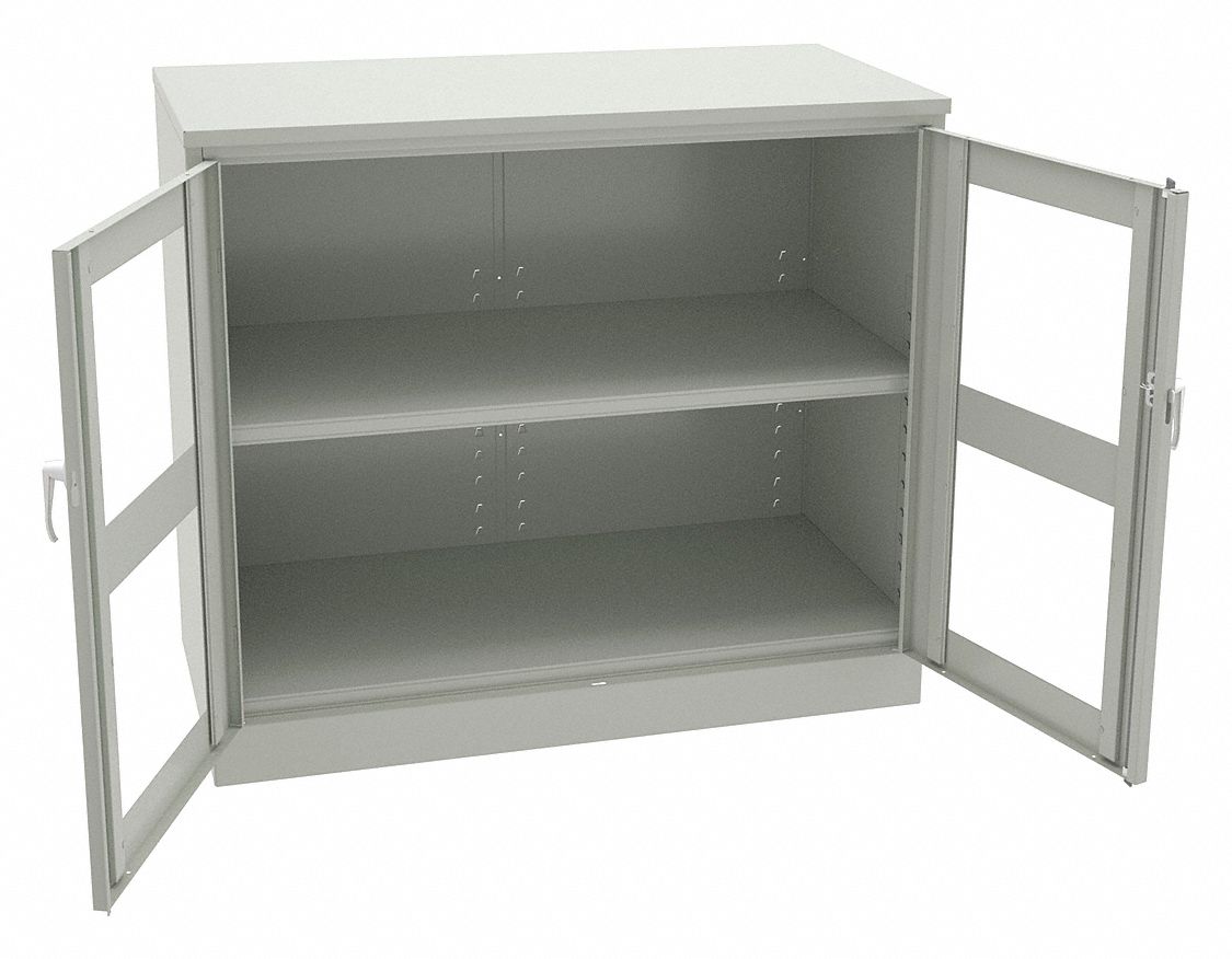 Storage Cabinet 42 x36 x24 LtGry 2Shlv