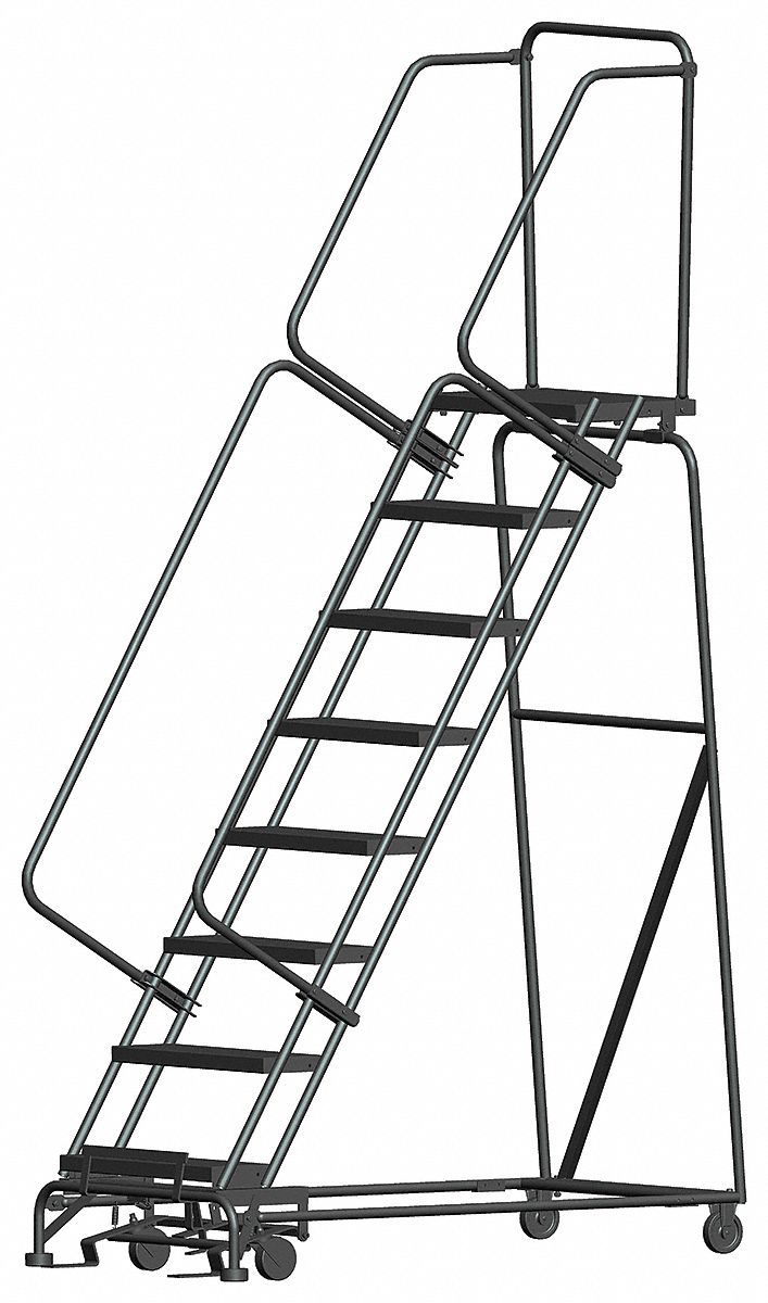 Lockstep Rolling Ladder Steel 80 In.H