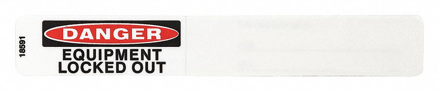Padlock Lbl .75x5in Self-Lam Vinyl PK25
