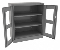 E4467 Storage Cabinet 42 x36 x18 MdGry 2Shlv