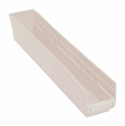 F0621 Shelf Bin Ivory Polypropylene 4 in