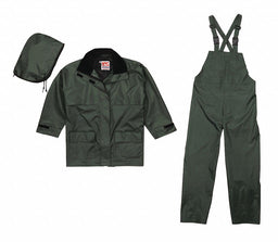 Rain Suit w/Jacket/Bib Unrated Green 2XL
