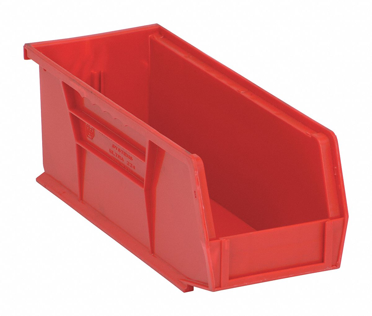 E1526 Hang and Stack Bin Red PP 4 in
