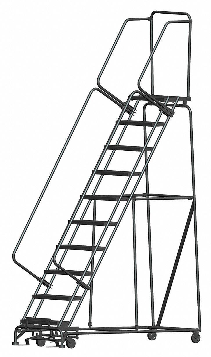 Lockstep Rolling Ladder Steel 100 In.H