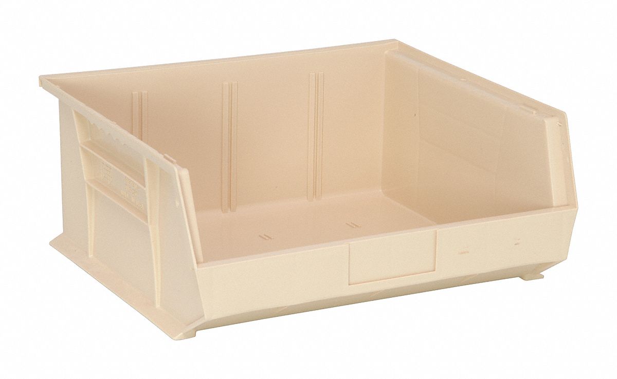 F0607 Hang and Stack Bin Ivory PP 7 in